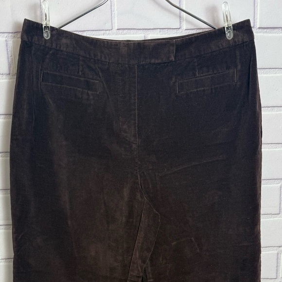 Talbots Petites women’s classic stretch Dark Brown Corduroy Pants/size 8P - Picture 2 of 8